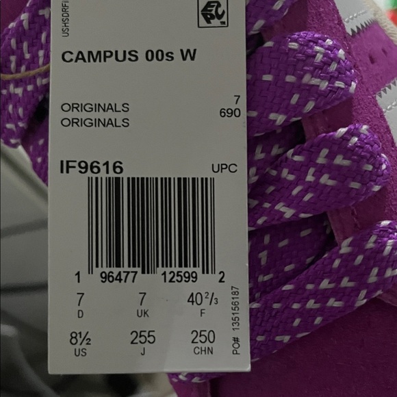 Adidas Women's Pink and White Campus Sneakers - Picture 9 of 9